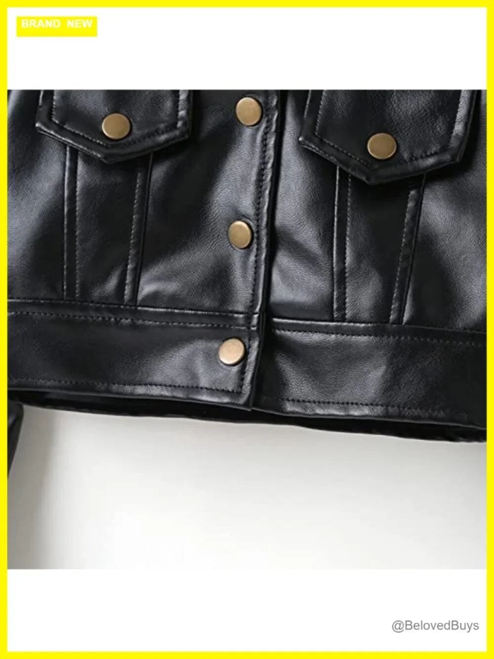 Toddler Girls PU Faux Leather Motorcycle Jacket Crop Top Outerwear